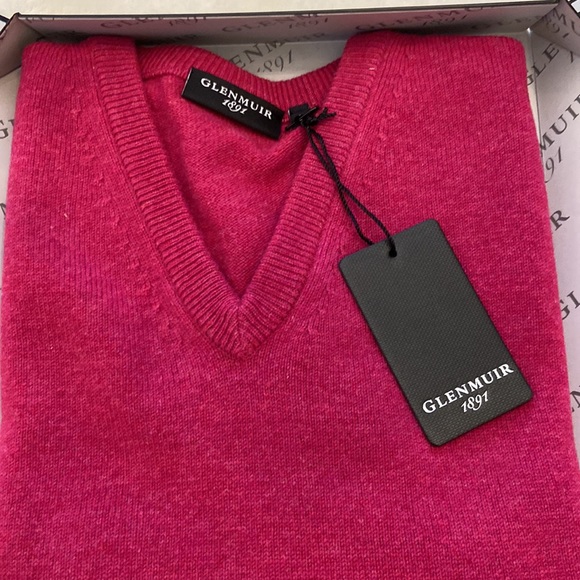 Mens Glenmuir1891 100%wool V neck sweater - Picture 3 of 8